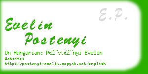 evelin postenyi business card